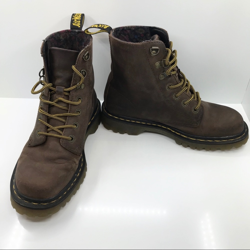 Brown leather Doc Martens Womens Boots